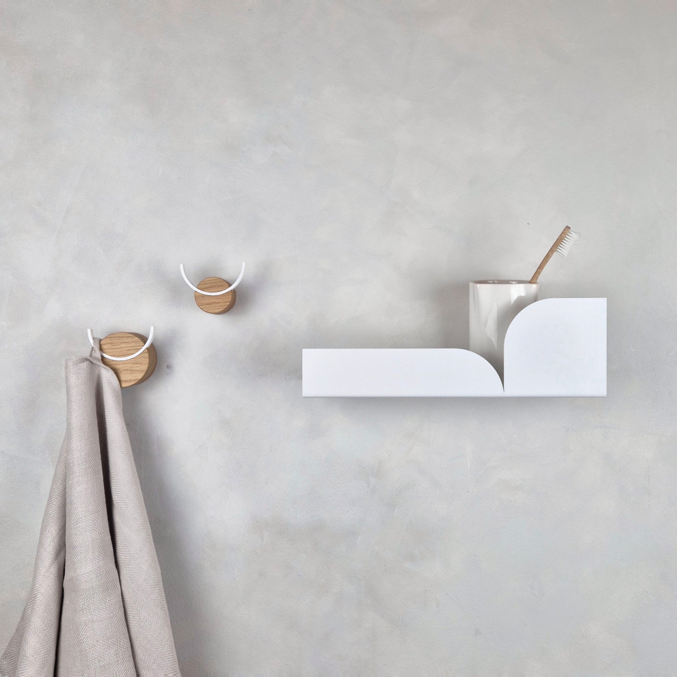 Towel racks, hooks