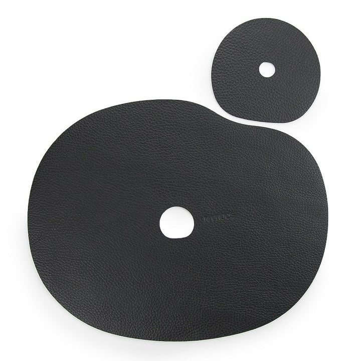 Leather placemat and coaster
