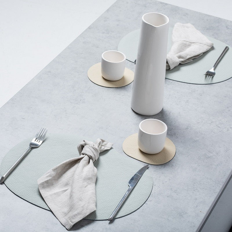Grey table setting