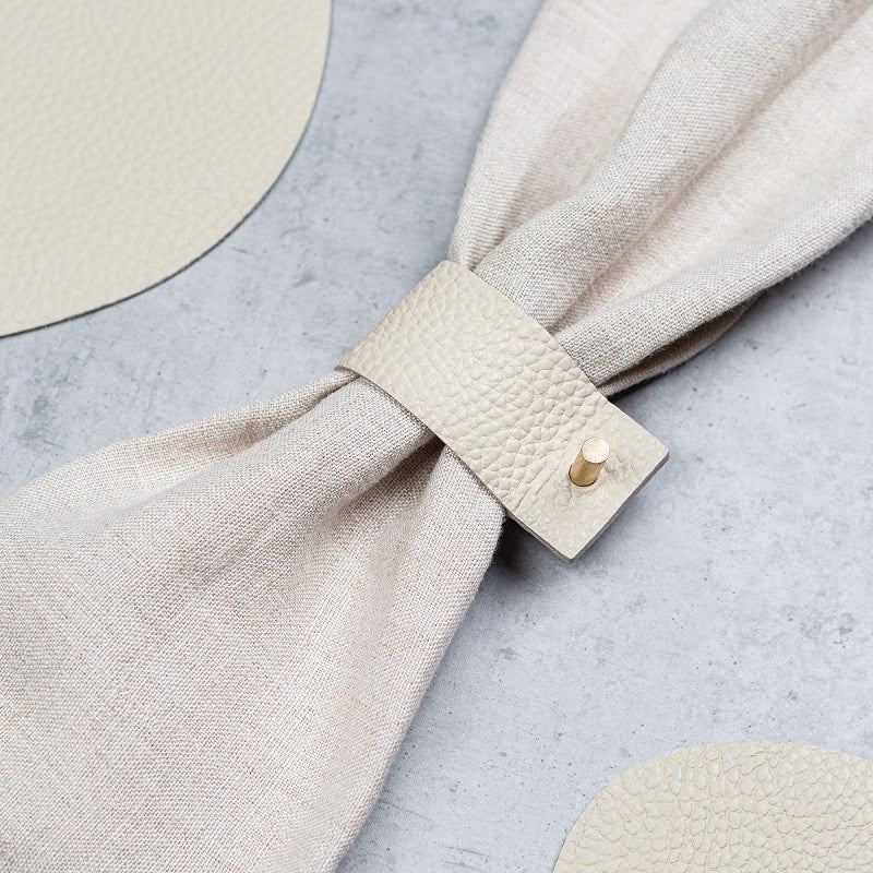Modern leather napkin ring