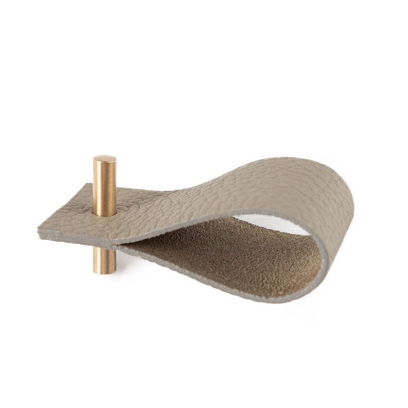 Beige leather napkin ring