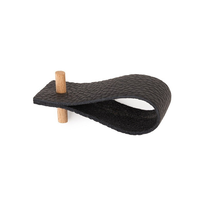 Black leather napkin rings