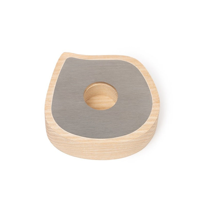 Taper candle holder, wood