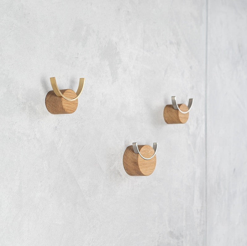 Wall hooks with metal detail