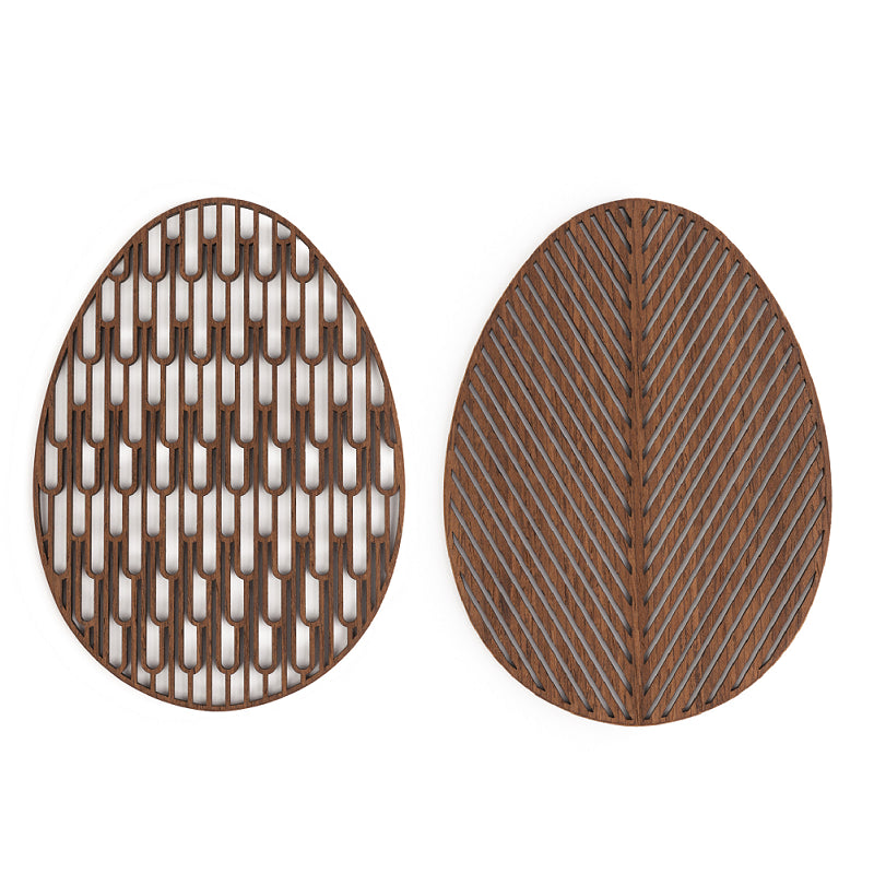 Set of 2 walnut coasters