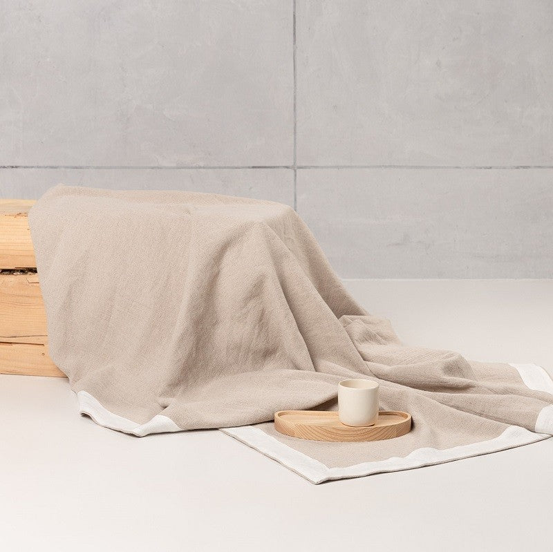 Hemp linen blanket NIDA BEACH