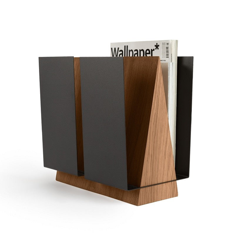 Black magazine stand