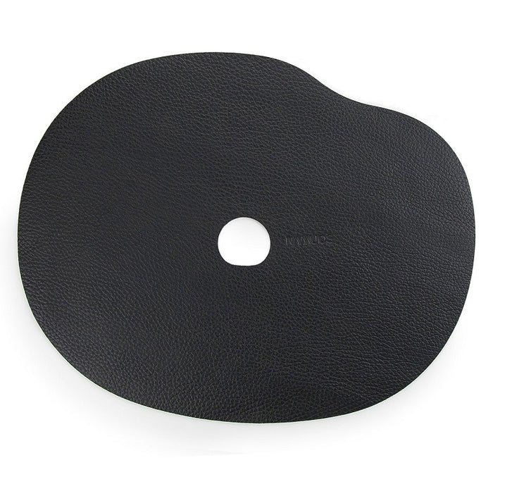 Black leather placemat
