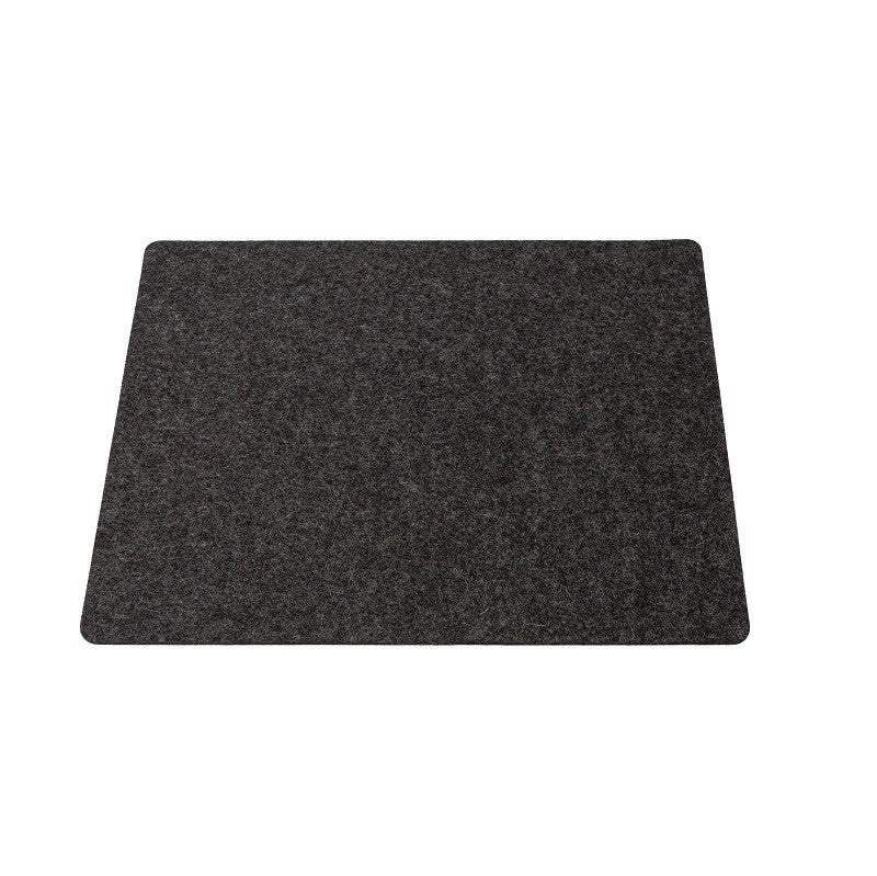 Black felt placemat