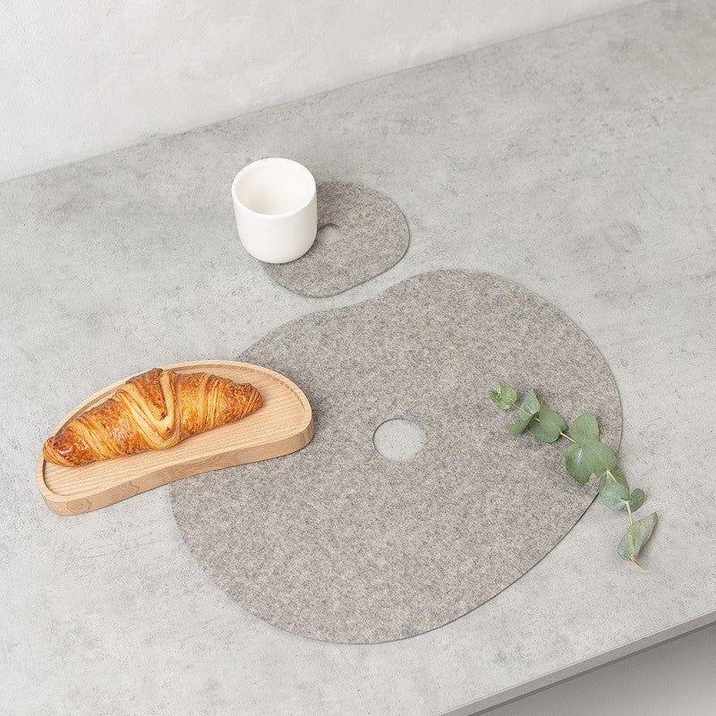 Tischset Filz grau I MILLSTONES