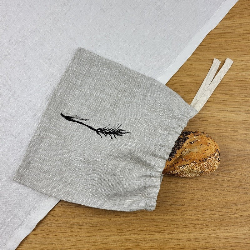 Small linen bread bag