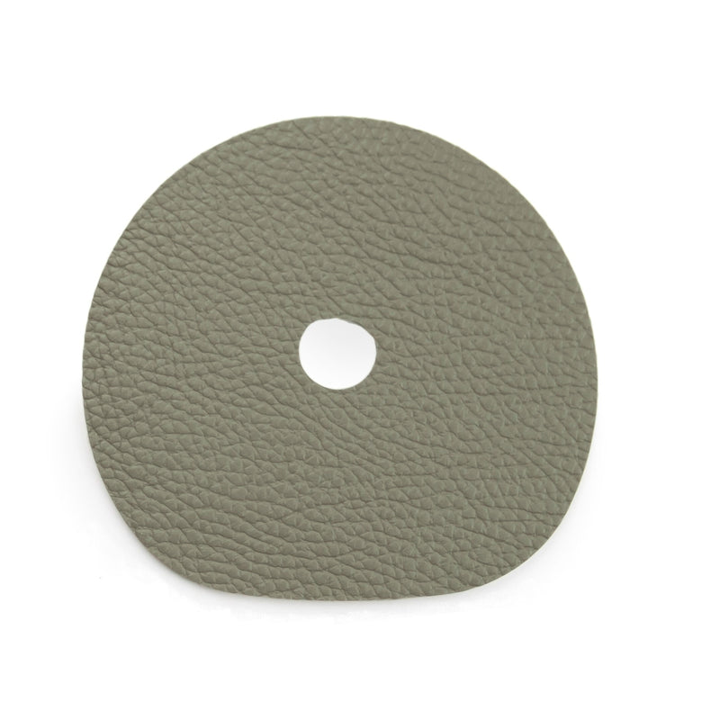 Olive leather coaster