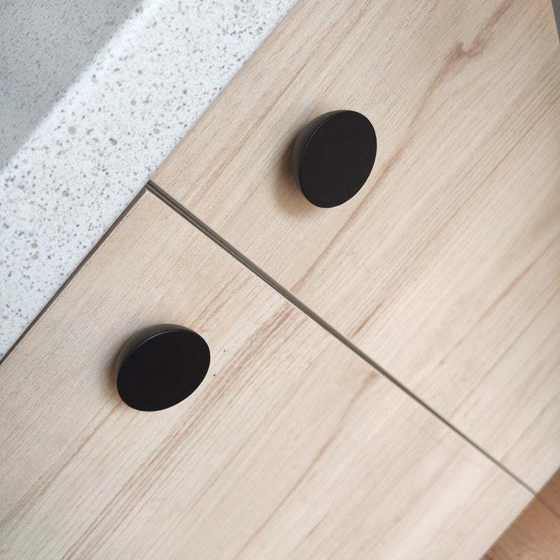 Matte black cabinet knobs