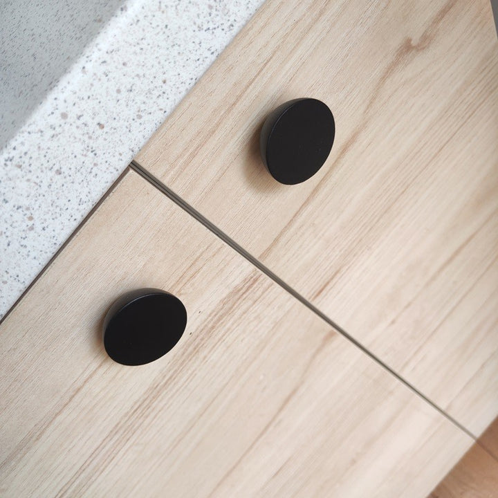 Matte black cabinet knobs