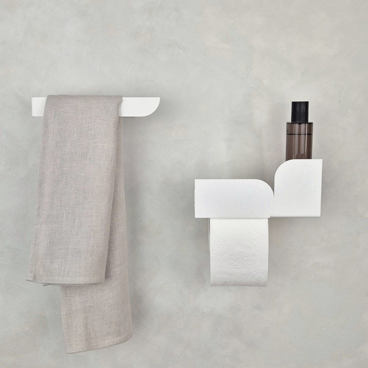 White bathroom accessories
