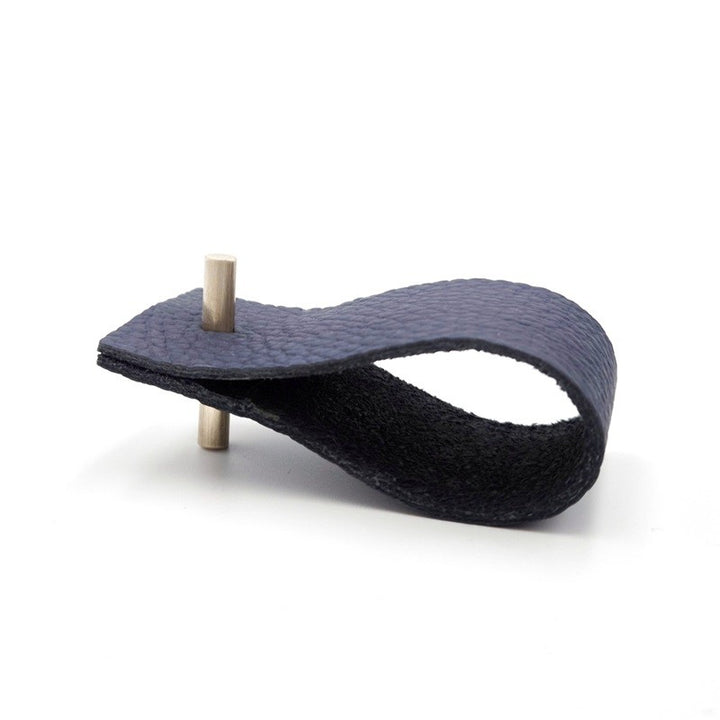 Blue leather napkin ring
