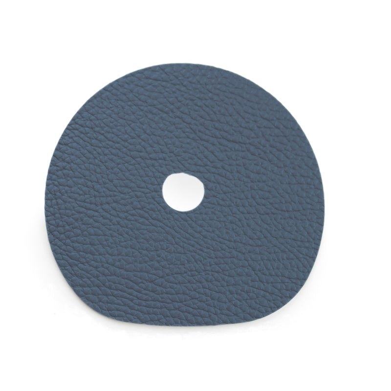 Leather coaster dark blue