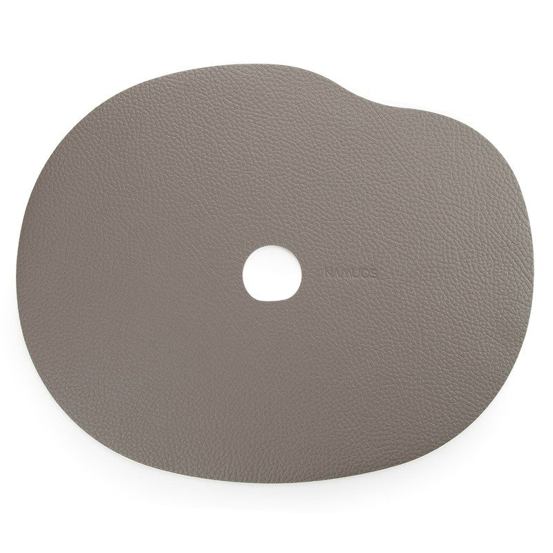 Taupe leather placemats