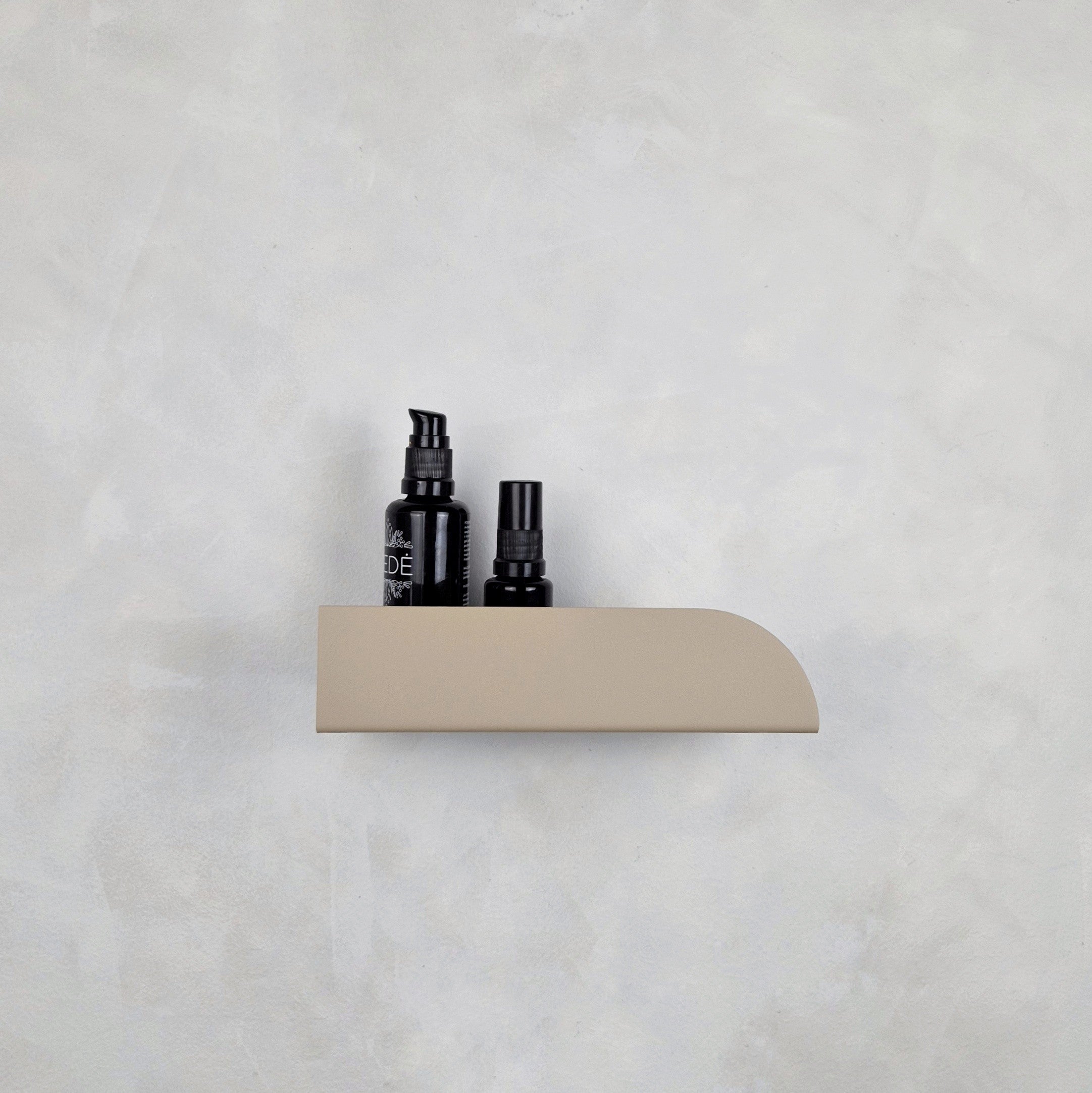 Small beige metal wall shelf BAUHAUS