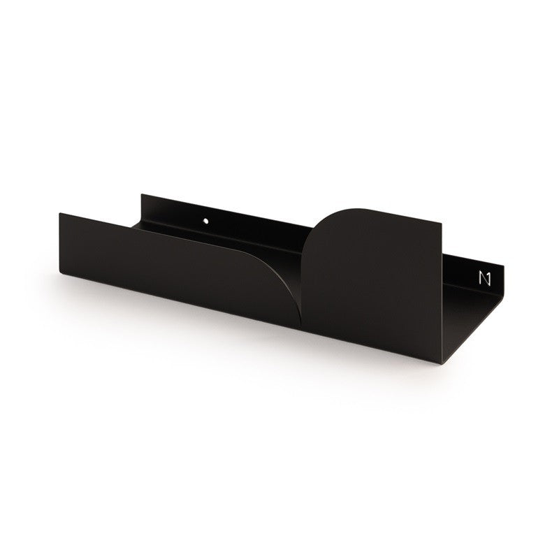 Black metal wall shelf BAUHAUS