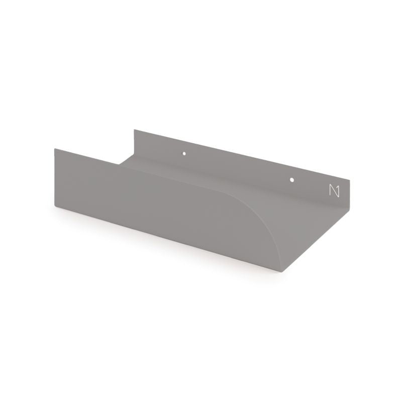 Grey metal wall shelf
