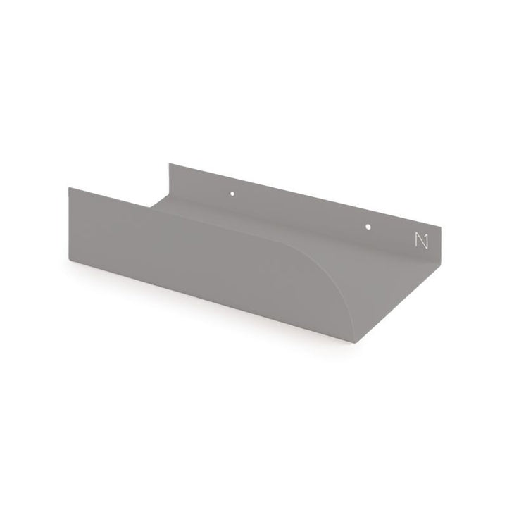 Grey metal wall shelf