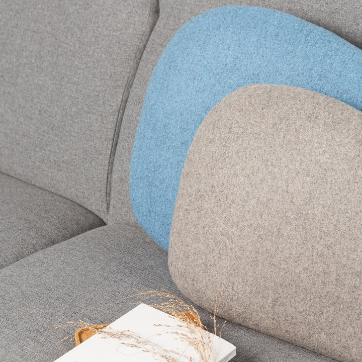 blue and grey cushions