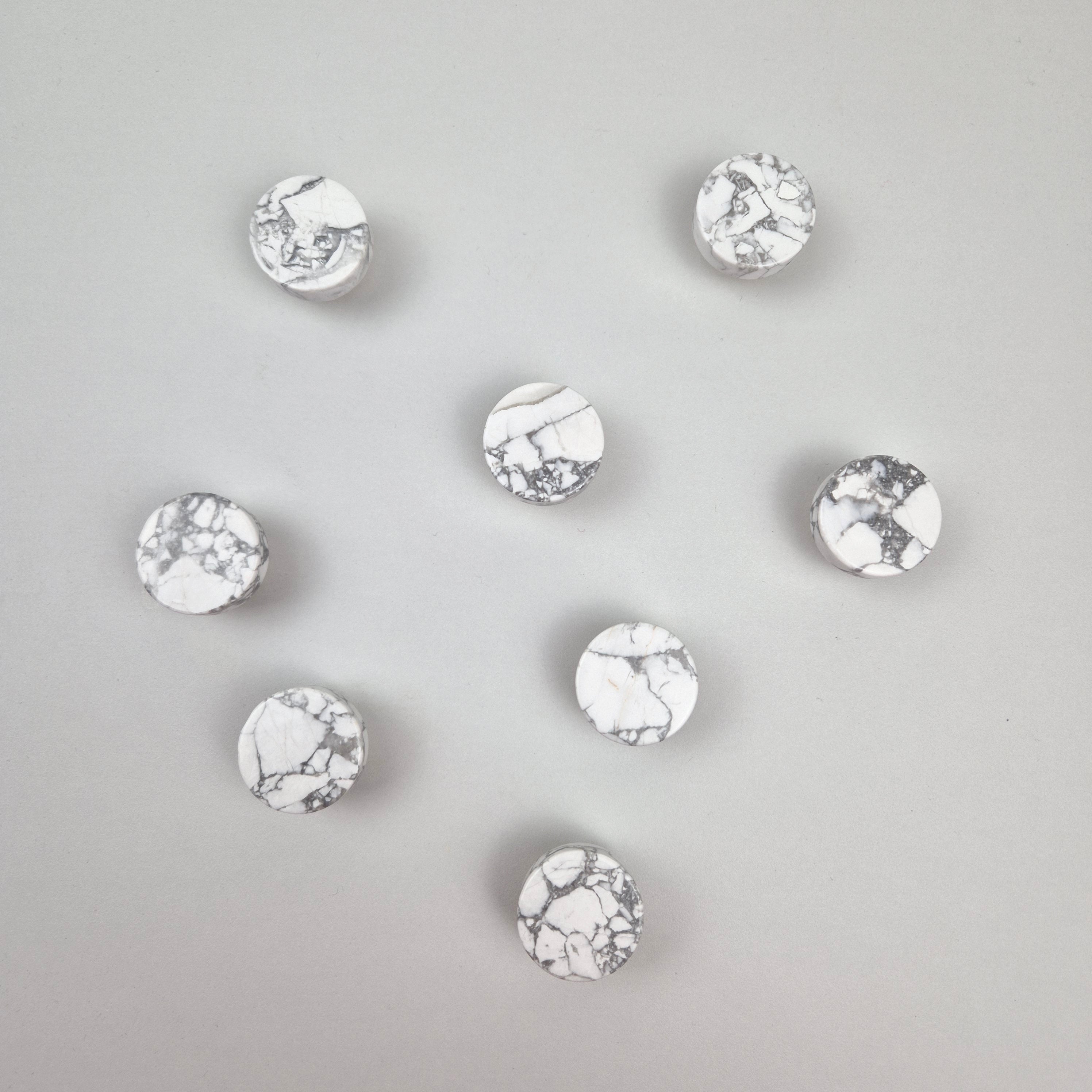 Round marble wall hooks