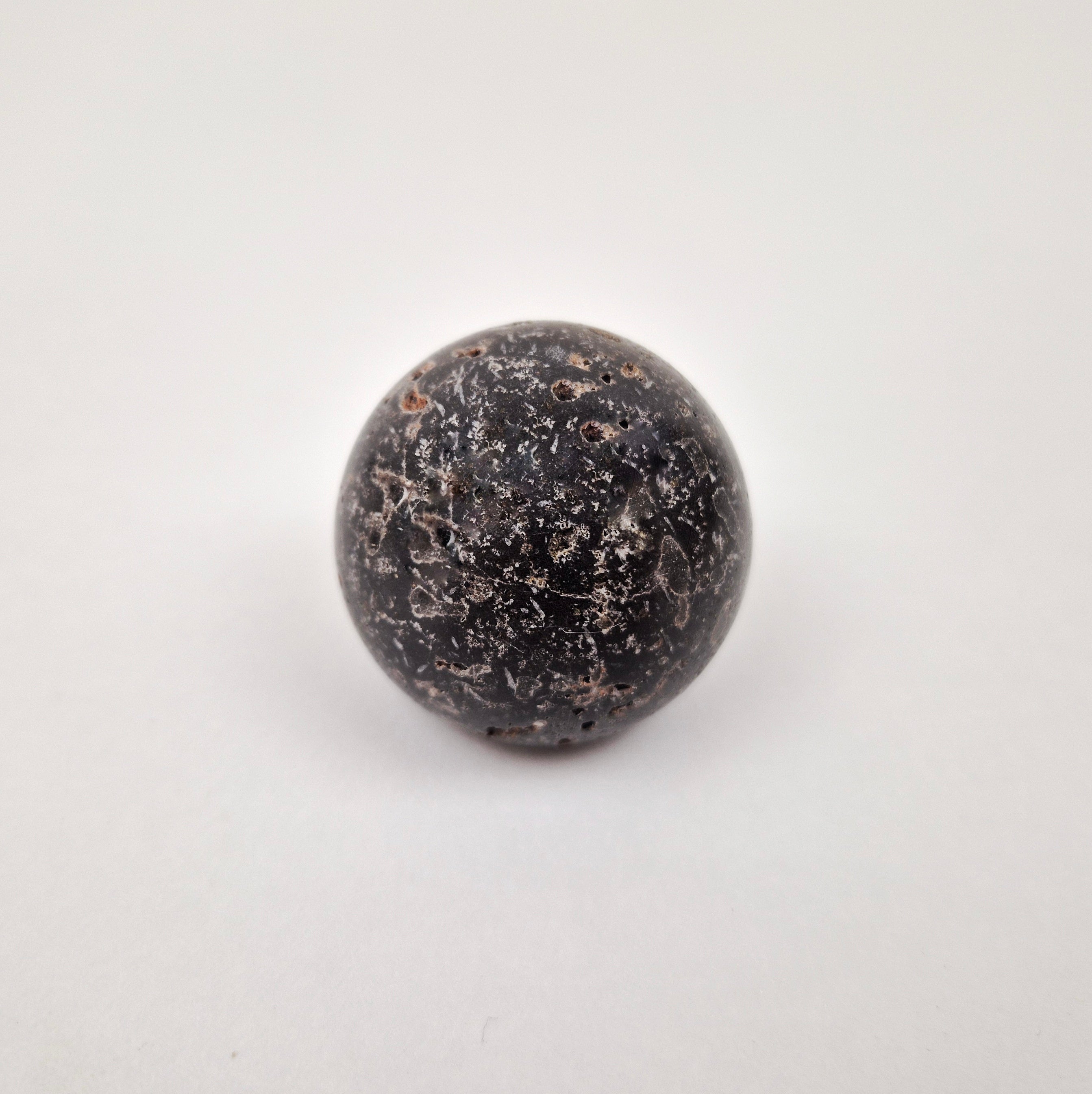 Natural stone cabinet knob, showcasing unique veining and textures of genuine stone.