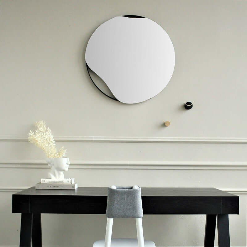 Black frame mirror