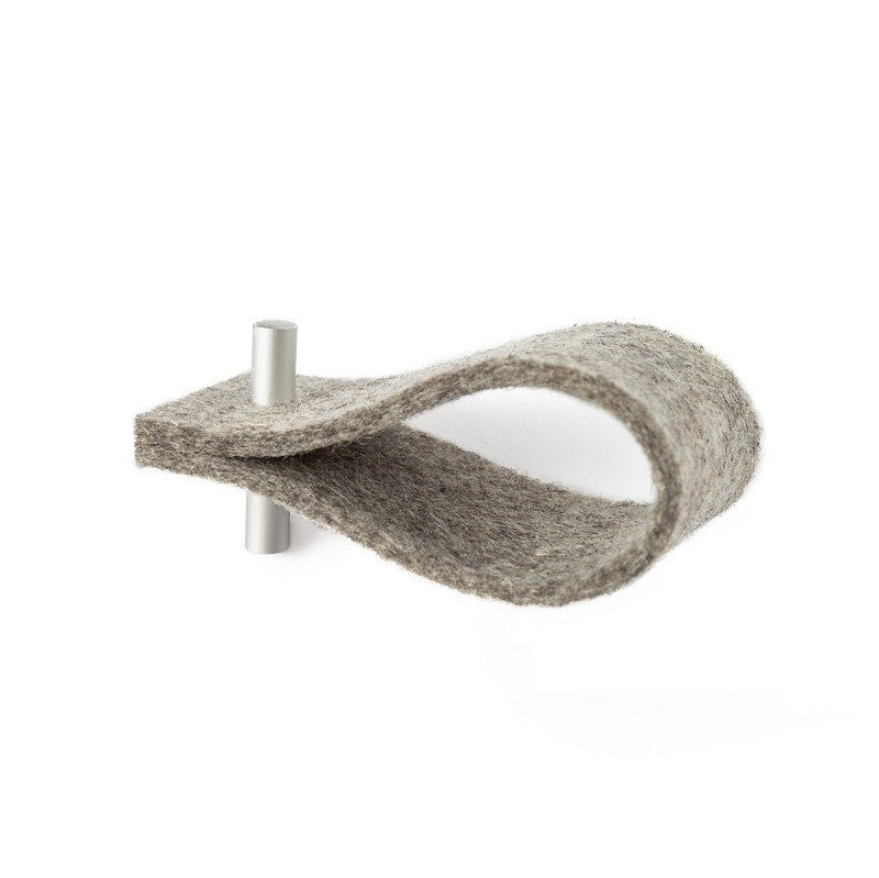 Wool felt napkin ring with silver