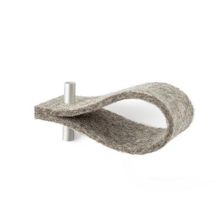 Wool felt napkin ring with silver