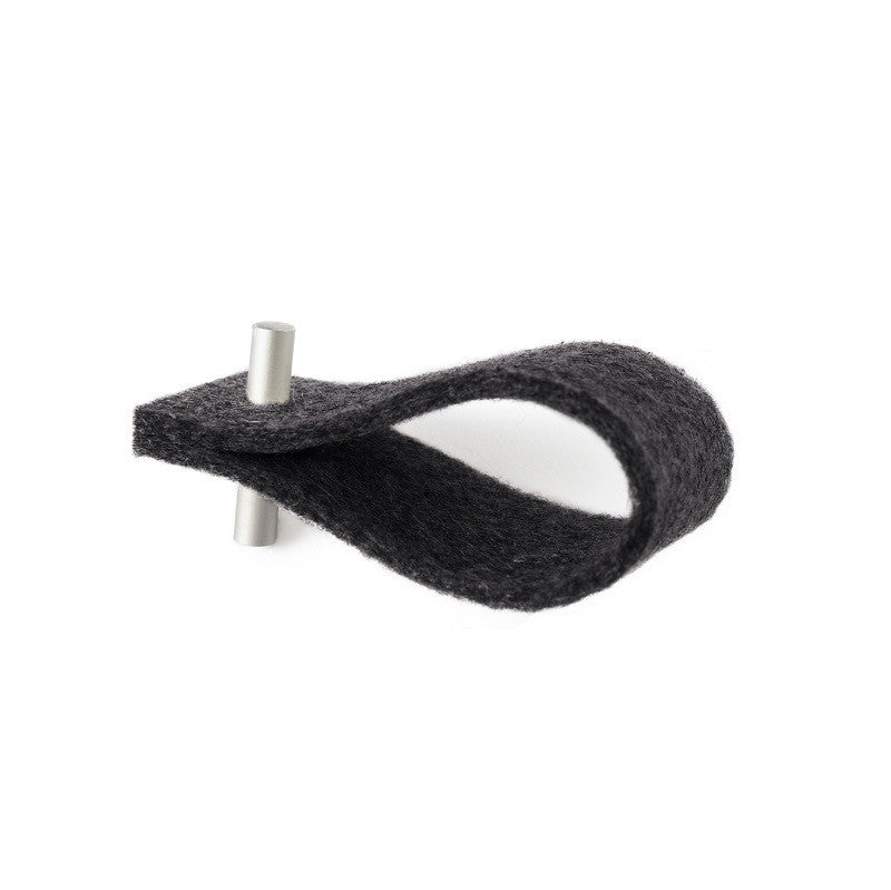 Black felt napkin ring