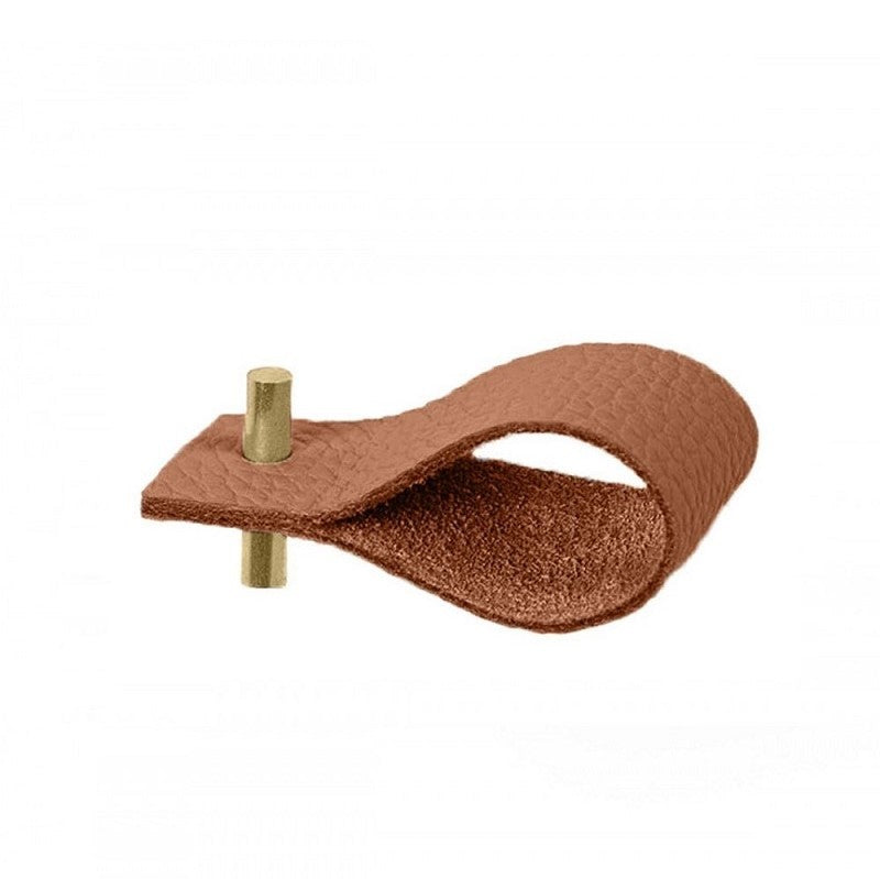Rustic brown leather napkin ring