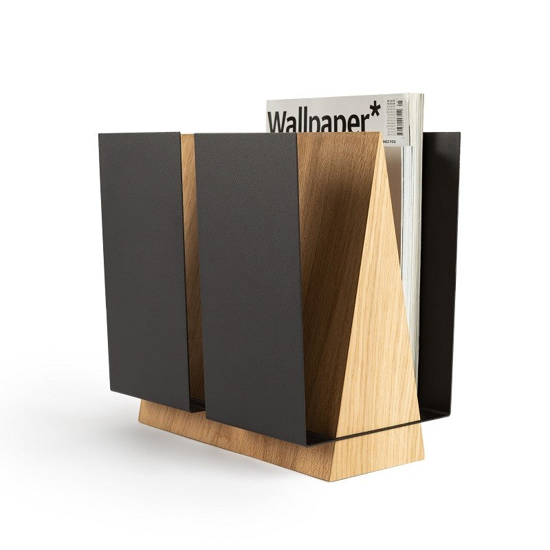 Black magazine stand