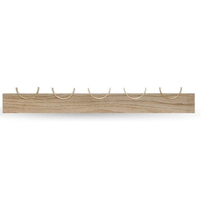 Wall coat rack with brass