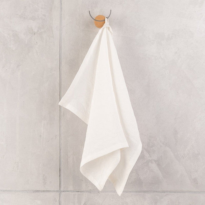 Linen kitchen towel white