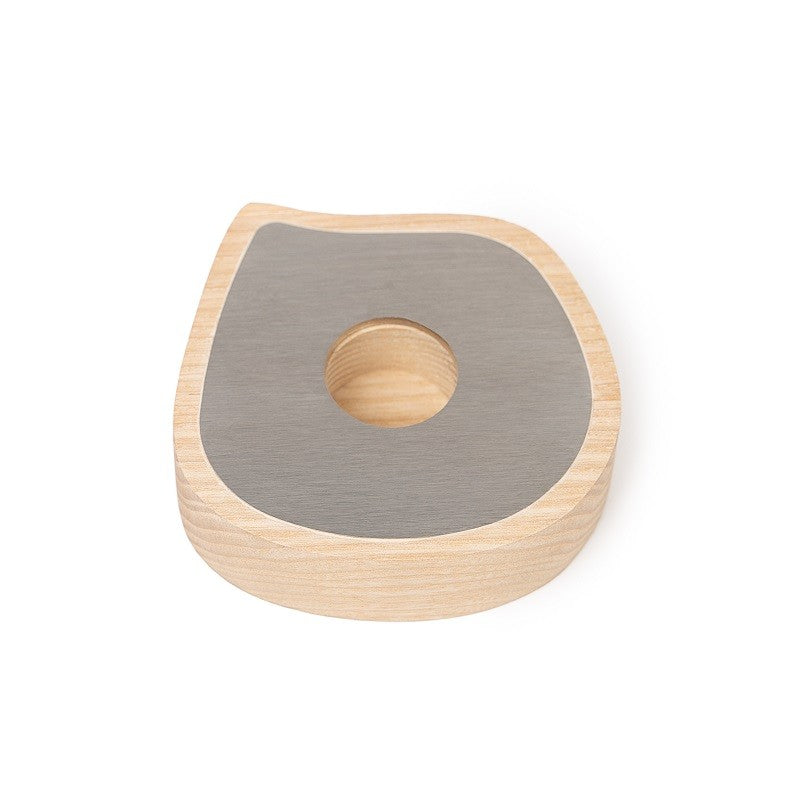 Taper candle holder, wood