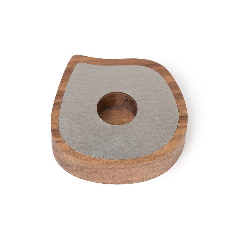 Taper candle holder, walnut