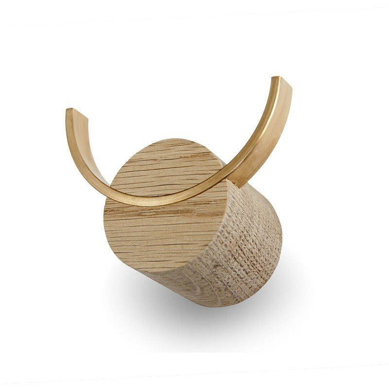 Oak wood wall hook DEER