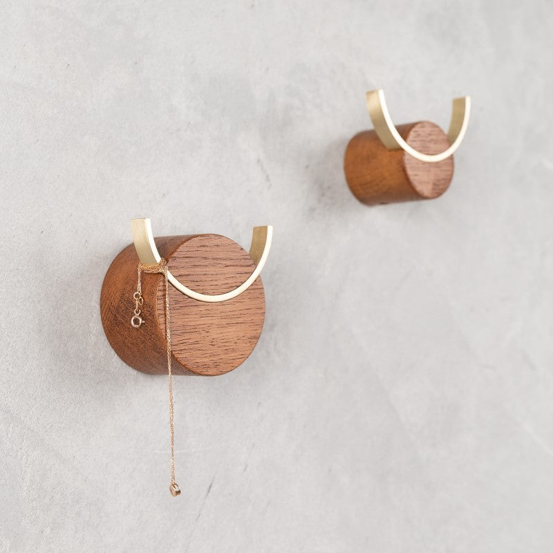 walnut color wall hook