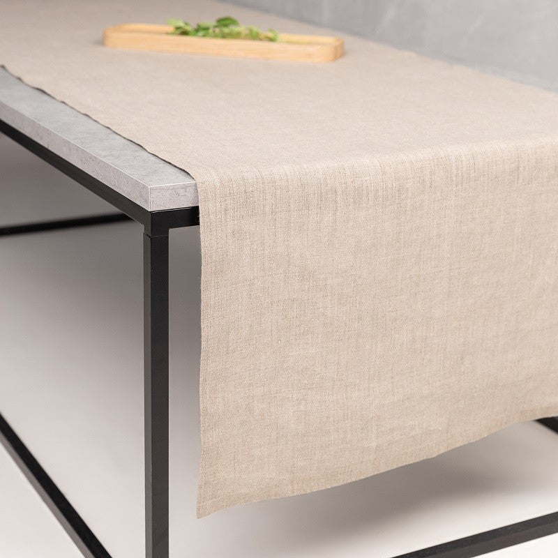 Linen table runner natural