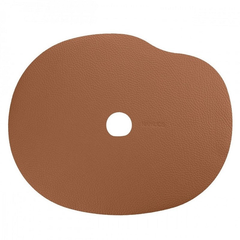 Brown leather placemat
