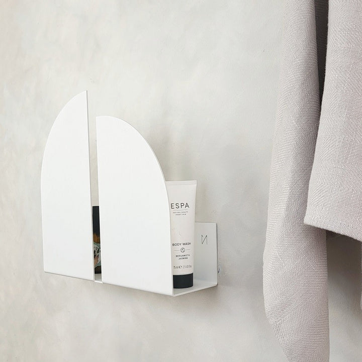 White metal bathroom shelf BAUHAUS