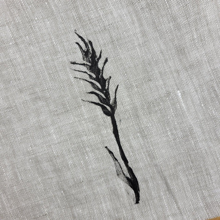 Handprinted linen bag