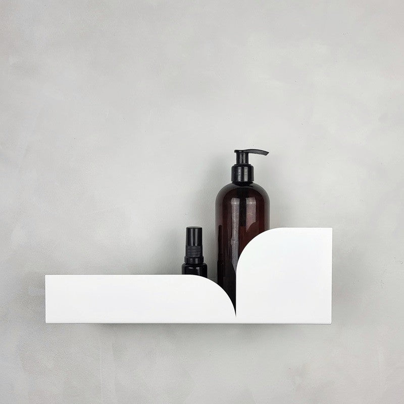 White bathroom shelf