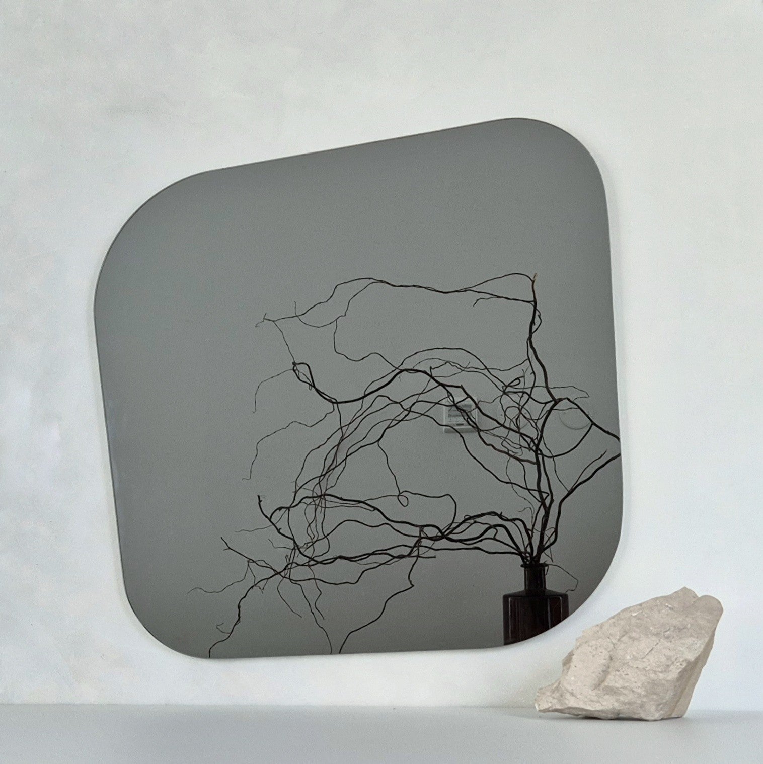 Wall mirror, grey I QUAD