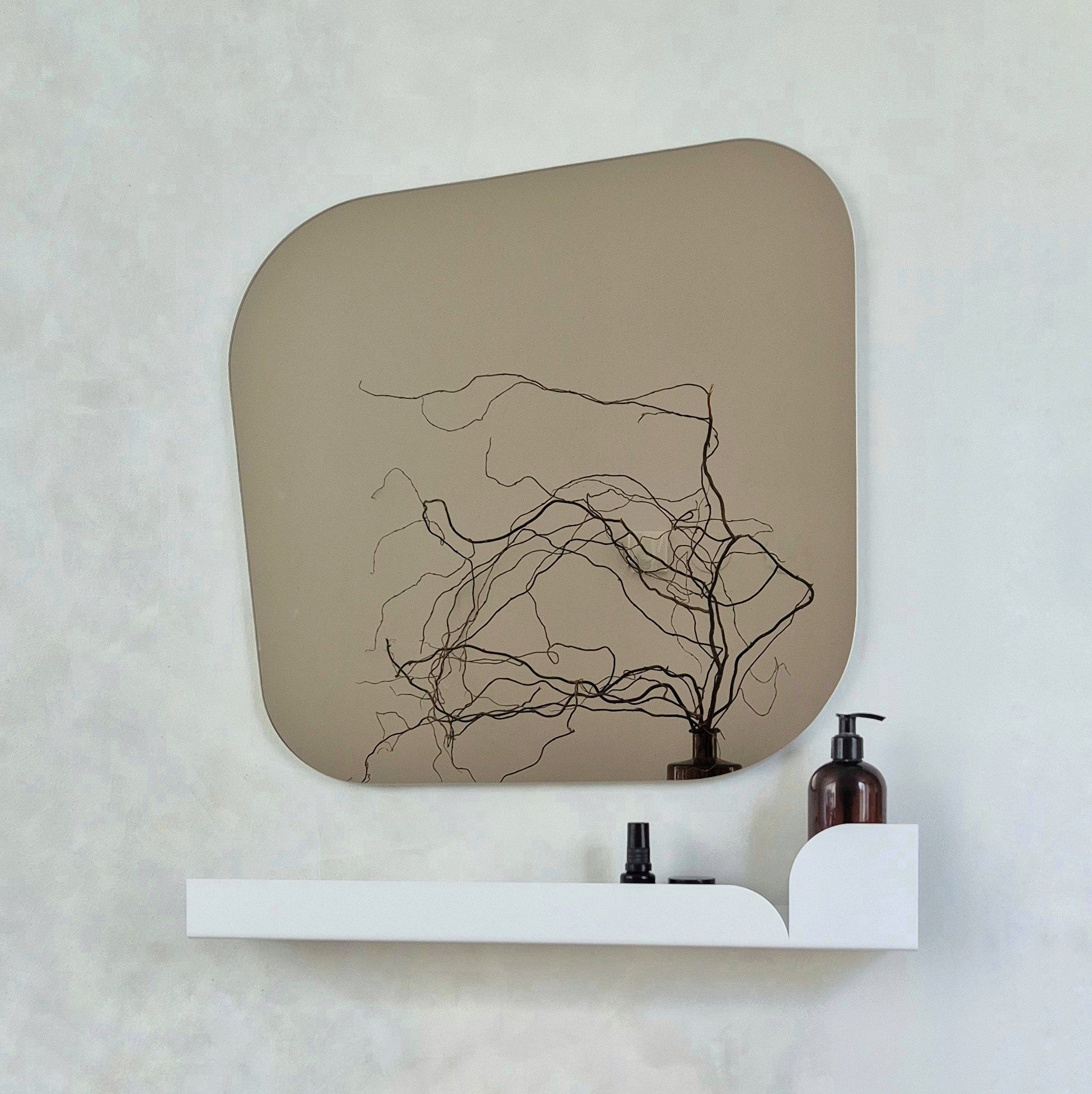 Wall mirror, bronze I QUAD