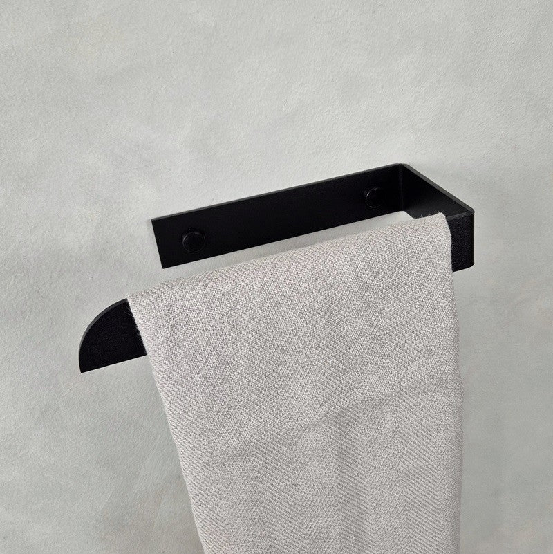 Black towel rail