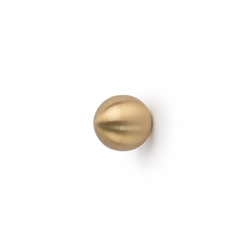 Brushed brass round knob